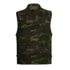 Hunting Jackets Summer Men's Multi-Pocket Camouflage Vest Multi-functional Outdoors Sports Hiking Reporter Pographer Sleeveless Jacket