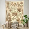 Tapestries Ocean Retro Creature Tapestry Book Illustration Hippie Wall Hanging Witchcraft Home Eesthetics Room Decor