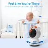 Monitorer 5 tum trådlös Baby Monitor 2 i 1 WiFi Security Video Camera Mobile Remote Control HD LCD Screen Night Vision Voice Intercom