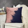 Pillow Navy Blue Abstract Faux Rose Gold Brushstrokes Throw Sofa S Cover Luxury