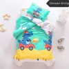 Childrens Cotton Bedding 3Piece Set Quilt Cover Pillowcase Cushion Breathable Cartoon LC231 240325