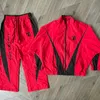 Top Tik Tok Influencer Same Designer Brand Pure Cotton Hellstar Thriller Red Track Jacket Pants Patchwork Embroidered Jacket And Pants Set