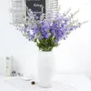 Fleurs décoratives Delphinium Flower Branch Fausse feuille pour le mariage Home Hyacinth Silk