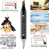 12-80 kleuren verf marker kunst marker dual tip alcohol vilt schetsen marker school benodigdheden teken pen met tas 240328