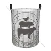 Sacs à linge Dirk Panier Organisateur pliable Ferme Pigle de cochon de vache frais sur les vêtements de clôture en bois Hamper Hamper Home Rangement