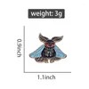 Brooches Punk Gothic Mothman Enamel Pin Cartoon Animal Moth Bat Brooch Lapel Clothes Collar Jewelry Accessories Backpack For Gift