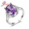 クラスターリングは、フェム愛好家のための愛の高貴な紫色のクリスタルリングです。
