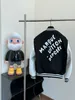 Big Fospection 24SSS L Baseballjacke Mantel Signature Varsity Blouson Echthülse Top Fashion Körnige Lederärmel mit tonalem Emed Damier 901 Eather S