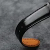 Boucche en cuir hanche à cheval japonais 18 20 22 mm Men de sortie rapide Bracelet Soft en cuir authentique Black Watch Band 240320