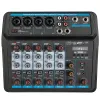 Player M6 Portable Mini Mixer o DJ Console со звуковой картой USB 48V Phantom Power для записи ПК пения Веб -трансляция (US Plug)