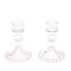 Candle Holders Vintage Glass Clear Candlestick Dinner Holder Home Wedding Decorations
