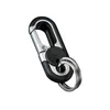 Nyckelringar Små presentmetallnyckel BUCKLE RING Business Car Keychain Keys Organiser Holder Double