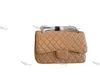 24SS Topp Legant Plaid Caviar Leather Chain Shoulder Bag Solid Color Flap and Double Letter Buckle Women's Luxury Messenger Handbag Al