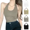 Camisoles Tanks Женщины сексуальные спортивные лифчики для женского налогового налога с длинной длиной спагетти -ремешки топ -топ молоды