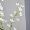 Decorative Flowers Artificial Silk Flower Fake Bell Orchid For Wedding Valentines DIY Arrangement Home El Decoration Accessories