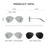 Caponi Rimless Avation Sun Glasögon för män Misfärgning Kör fiske Polariserade solglasögon Lätt vikt Shades Male BS7466 240402