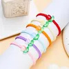 Charm Bracelets Korean Elegant Tulip Bracelet For Women Sweet Colorful Flower Handmade Braided Adjustable Friendship Jewelry Gift