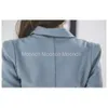 Designer 2023 Spring e Autumn Coat New Slim Fit Button Double Button Popular Windbreaker cáqui para mulheres