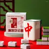 Cups Saucers Mahjong Shaped Ceramic Mug Personalized Creative Cup Retro Chinese Drinking Holiday Housewarming Gift Coffee Mugs