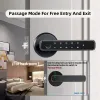 Lock Raykube M3S Tuya Ble Smart Fingerabdrucktür Schloss Elektronisches Schloss mit Passwort/Schlüssel/SmartLife/Tuya App Remote Unlock für Schlafzimmer