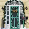 Decorative Flowers Front Door Wreath Garland Reusable LED Christmas Wreaths Outdoor Lighted Artificial With Timer Baubles And