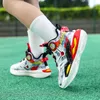 Scarpe da basket per bambini Mesh per bambini traspirante senza slip con fibbia girevole studentesca ammortizzata