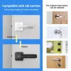 Contrôle des empreintes digitales Smart Lock TT Lock App Contrôle Biométrique Mot de passe Biométrique Poigure Electronic Verreaux pour chambre à domicile avec des touches