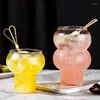 Wine Glasses Single-Layer Water Cup Dessert Ice Cream Glass Torch Shaped Transparent Heat-Resistant Home Bar Beverage Container