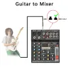 Tillbehör LOMEHO AMG05 PORTABLE Bluetooth USB Play Record 5 Channel PC Playback Guitar 2 Mono 1 Stereo Professional Audio Mixer