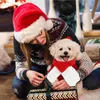 Habitant pour animaux de compagnie kit de chiot accessoires pour les petits chiens écharpe de Noël et Noël santa fête hivern