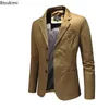 Abiti da uomo primaverile giacca blazer autunno di alta qualità affari casual slim bass tacca multimesatore di abiti di cotone puro cotone