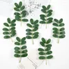 Fleurs décoratives 10pcs Foliage vert artificiel pour le mariage Fournitures de fête en plein air Boîte de Noël de Noël