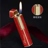 Derui Mini Metal Retro Grinding Wheel of Gas Lighter Lady Side Sliding Lighter Lighter Open Flameハイエンドブティックタバコライターギフト