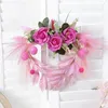 Fleurs décoratives 1pc couronne de coeur en forme de rose simulée adaptée à la décoration de la maison pendant le mariage de l'année de Pâques de la Saint-Valentin du Ramadan