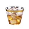 Koppar tefat 9oz 250 ml rosen guld plast kopp bröllop engångs klara party tumblers dryck ving glas champagne cocktail set