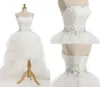 Retro 2021 Wedding Dress With Feathers Real Sample Sweetheart Sleeveless Sexy Crystal Beads HiLo Corset Back Bridal Gowns Custom 1474050