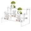 Boîtes de rangement Cupcake Display Rack Polydoule Acrylique Figure Toy Organiser Home Desktop avec parfums à 3 couches Stand pour la nourriture