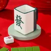 Cups Saucers Mahjong Shaped Ceramic Mug Personalized Creative Cup Retro Chinese Drinking Holiday Housewarming Gift Coffee Mugs