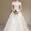 Élégant hors de l'épaule une ligne robes de mariée simples longs vestidos de novia 2023 sukienka na wesele personnalisé made plus taille 240329