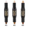 Qic markeerstift Contourstick Concealer Bar Dubbele kop waterdichte hoogtepunt Sticks Stereo gezichtsverlichting penmake -up9934870