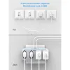 Cards Tessan Eu Wall Outlet Extender Overload Protection with Type E/f Plug 4 Eu Outlets and 2 Usb Ports 2300w for Smartphone, Laptop