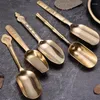 Tea Scoops 1Pcs Creative Copper Spoon Chinese Set Tools Traditional Art Coffee Utensils Kitchen Accessories