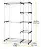 Bakeware Tools Whitmor Double Rod Closet System Metal With Resin Connectors Silver And Black