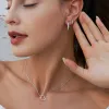 Colliers Bamoer authentique sterling sier la forme du collier de chaîne d'amour pour les femmes fine bijoux nouveau col Scn347