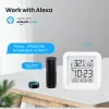 Kleidung Tuya WiFi Smart Temperatur Feuchtigkeitssensor Innenhygrometer -Thermometer mit LCD -Display Echtzeit -Update USB -Stromausfall