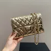 20 cm kvinnor klaff designer plånbok retro crossbody axel väska guld silver hårdvara underarmsäck kväll koppling blixtlås mynt myntväska pochet kort hållare nyckelpåse bora