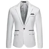 Męskie garnitury biznes Slim Fit Single Buttons Kurtka Mężczyźni Casual Fashion Wedding Groom Tuxedo Blazer Coats Party Suit