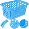 Aufbewahrungstaschen Blau Plastikeinkaufskorborganisator - 10L Tragbarer Handheld für Supermarkt -Einzelhandelsbuchladen und Früchte