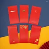 Present Wrap 6st/Set Chinese Year Decorations Dragon Red Envelope Lucky Money Pouch Diy Card Packing Bag