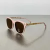 Occhiali da sole di design di lusso Nuovi Ch0780 versatile display rotondo piastra gambe gambe di occhiali da sole rosa occhiali da sole